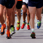 valsspelers bij de marathon