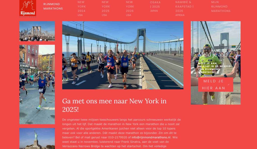 Rijnmond Marathons website