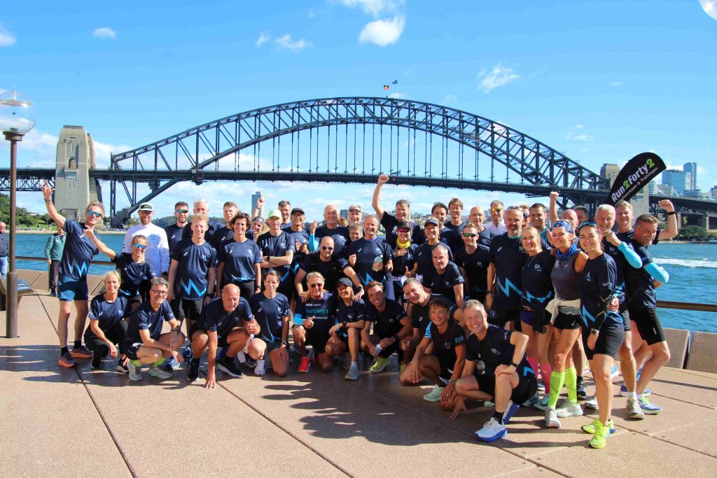 Een groepsfoto tijdens de verkenningsloop in Sydney