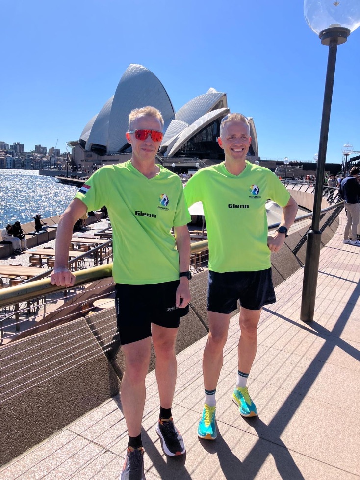 Lopers tijdens de eerste Sydney Marathon als officiële Major